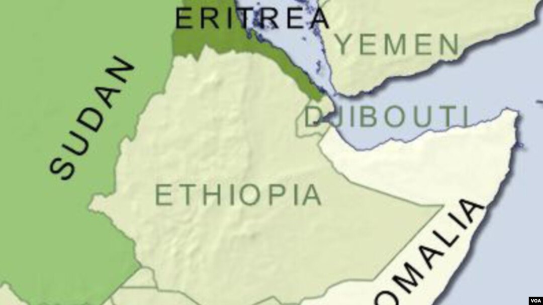 Peta wilayah Eritrea dan sekitarnya (Foto: ilustrasi).