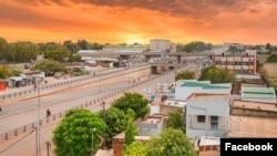 Ouagadougou, Burkina Faso, under an orange sky is seen in a photo posted on the "Burkina Faso est Chic" Facebook page.