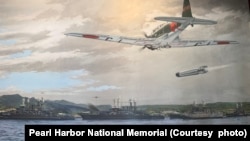 Japanese planes fly to pearl harbor, Exhibition at Pearl Harbor National Memorial