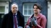 DUP Party leader Arlene Foster and Deputy Leader Nigel Dodds, left, make a statement to the media after exiting 10 Downing Street. London, Jan. 17, 2019. British Prime Minister Theresa May is reaching out to opposition parties and other lawmakers to put Brexit back on track.