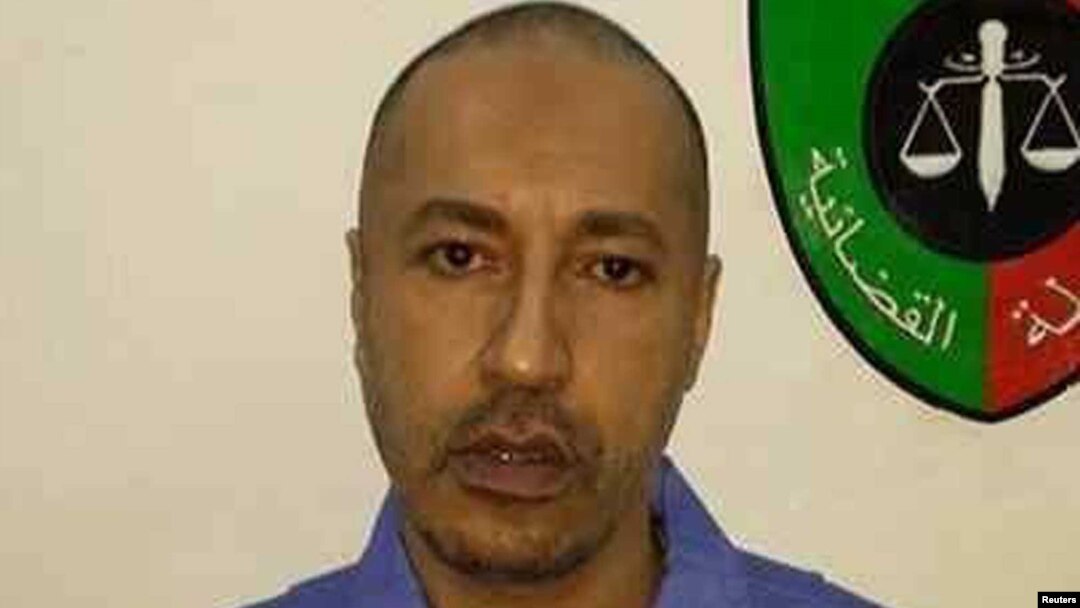 Saadi Gaddafi, putra mendiang pemimpin Libya Muammar Gaddafi, di salah satu ruangan di penjara Tripoli (6/3).