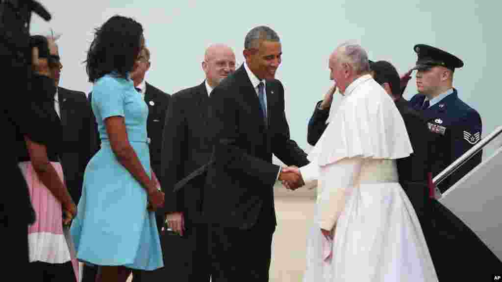 Shugaba Obama Da Fafaroma Francis, Satumba 23, 2015. &nbsp;