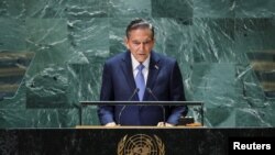 El presidente de Panamá, Laurentino Cortizo, durante su intervención en la Asamblea General de la ONU, el 19 de septiembre de 2023.