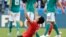 한국이 27일 러시아 카잔 아레나에서 열린 독일과의 2018 FIFA 러시아 월드컵 F조 조별리그 최종전에서 2-0 로 승리를 거둔 가운데 주세종 선수가 경기가 끝난 후 기뻐하고 있다. 