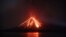 Lava streams down from Anak Krakatau (Child of Krakatoa) volcano during an eruption as seen from Rakata island in South Lampung, Indonesia.