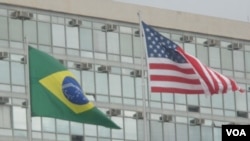 US, Brazil flags