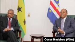 José Maria Neves e Patrice Trovoada, primeiros-ministros de Cabo Verde e São Tomé e Príncipe