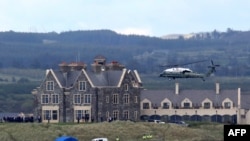 Marine One, carrying President Donald Trump comes in to land at the Trump International Golf resort near the village of Doonbeg, Ireland, June 6, 2019. Vice President Mike Pence and his entourage stayed there this week at U.S. taxpayers' expense.
