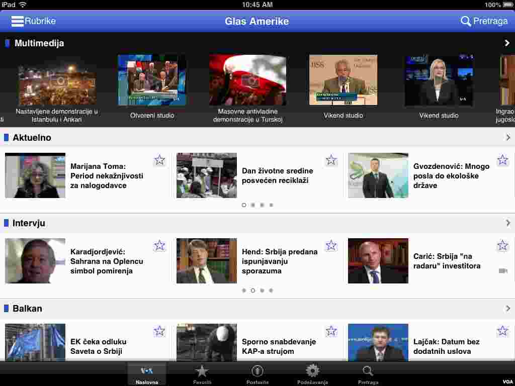 VOA Mobile apps - Serbian