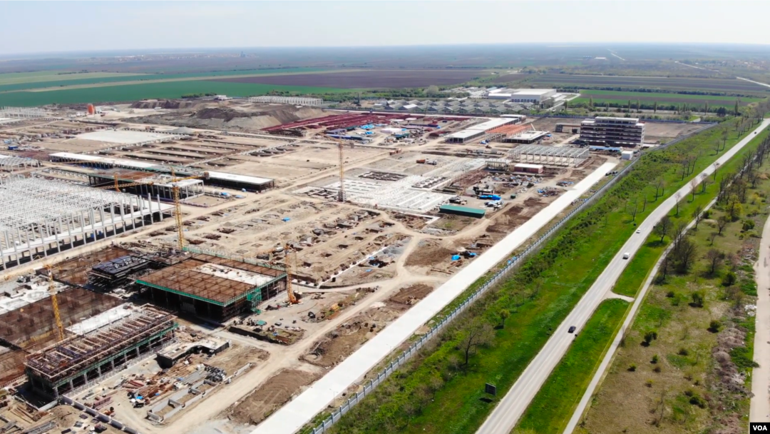 Arhiva - Izgradnja kineske fabrike guma Linglong u Zrenjaninu, 14 maja 2021. (foto: Građanski preokret)