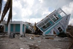 A destroyed house is seen after Hurricane Dorian hit the Abaco Islands in Treasure Cay, Bahamas, Sept. 7, 2019.