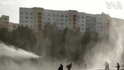 Police Use Water Cannons on Belarus Protesters