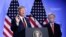 FILE - President Donald Trump, left, is flanked by national security adviser John Bolton, right during a press conference after a summit of heads of state and government at NATO headquarters in Brussels, Belgium, July 12, 2018.
