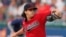 Cleveland Indians starting pitcher Cal Quantrill delivers in the first inning of a baseball game against the Tampa Bay Rays, July 22, 2021, in Cleveland.