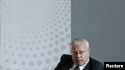 Alexander Lebedev, chairman of Russia's National Reserve Corporation, speaks during an interview with Reuters journalists in Moscow, September 25, 2012.