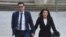 FILE - Former footballer and victim of abuse Andy Woodward (L) arrives at court with his partner Zelda in Liverpool on Jan. 8, 2018 on the first day of the trial of former football coach Barry Bennell.