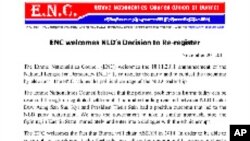 NLD မှတ်ပုံတင်ဖို့ဆုံးဖြတ်ချက် ပြည်ပတိုင်းရင်းသားကောင်စီ ထောက်ခံ