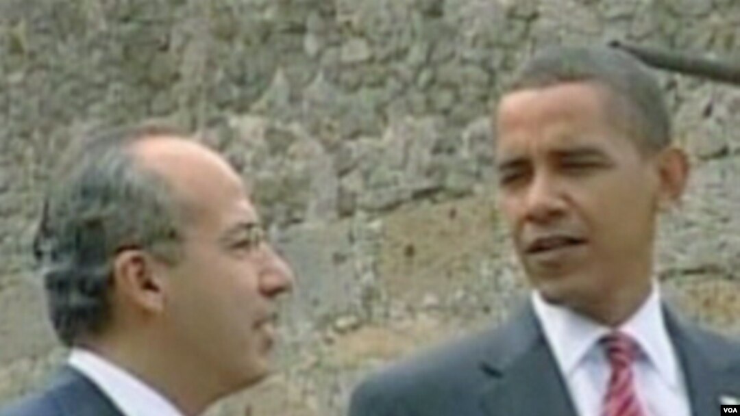 Presiden AS Barack Obama dan Presiden Meksiko Felipe Calderon (foto: dokumentasi).