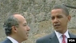 Presiden AS Barack Obama dan Presiden Meksiko Felipe Calderon (foto: dokumentasi).