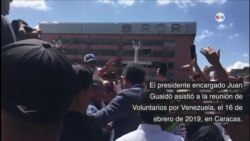 Juan Guaidó habló sobre entrega de ayuda humanitaria con voluntarios