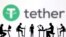 FILE - Figures with computers and smartphones are seen in front of Tether logo in this illustration taken Feb. 19, 2024. 