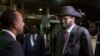 South Sudan's President Salva Kiir, right, is greeted by Ethiopia's Prime Minister Abiy Ahmed, left, as Kiir arrives for a meeting with South Sudan's opposition leader Riek Machar, in Addis Ababa, Ethiopia, June 20, 2018.