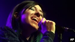 Christina Grimmie performs as the opener for Rachel Platten at Center Stage Theater on March 2, 2016, in Atlanta.