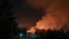 Smoke is seen rising from a fire that broke out at a penal colony after a riot by inmates, in Angarsk, Russia, April 11, 2020. 