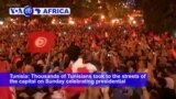 VOA60 Africa - Tunisia Polls Suggest Conservative Professor Wins Election