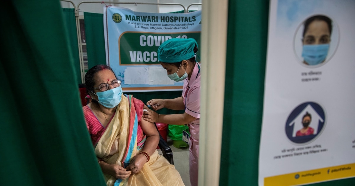 Enthusiastic seniors rush to get covid-19 shots as india expands vaccination