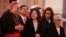 FILE - Archbishop of Tegucigalpa Cardinal Oscar Andres Rodriguez Maradiaga (L) talks to Taiwan's President Tsai Ing-wen (C) during a visit to the Suyapa Cathedral in Tegucigalpa, Honduras Jan. 9, 2017. 