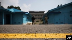 ARCHIVO: Vista de la localidad de Panmunjom, dentro de la zona desmilitarizada (DMZ) que separa las dos Coreas, en Corea del Sur, el 19 de julio de 2022. 