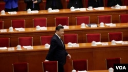 中国国家主席习近平11号抵达北京人大会堂参加宪法修正案的投票表决