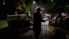 A rabbi delivers a eulogy next to the coffin containing the remains of Israeli-Moldovan rabbi Zvi Kogan in Kfar Chabad, Israel, Nov. 25, 2024. Kogan, 28, an ultra-Orthodox rabbi, was killed last week in Dubai where he ran a kosher grocery store. 