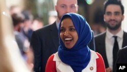 Anggota Kongres AS, Ilhan Omar di gedung Capitol, Washington, D.C., 5 Februari 2019. (Foto: dok).