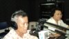 From left to right: Mr. Sum Rithy, civil party complainant for case #002, and Mr. Lat Ky, tribunal monitor chief of ADHOC, on 'Hello VOA". 