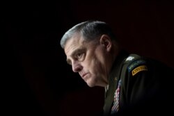 Chairman of the Joint Chiefs of Staff Gen. Mark Milley looks on during a Senate Appropriations Committee hearing in Washington, June 17, 2021.