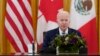 Le président Joe Biden rencontre le président mexicain Andrés Manuel López Obrador et le Premier ministre canadien Justin Trudeau dans la salle est de la Maison Blanche à Washington, le jeudi 18 novembre 2021. (AP Photo/Susan Walsh)