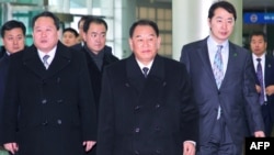 Le général Kim Yong Chol (C), chargé des affaires intercoréennes pour le Parti des Travailleurs de Corée du Nord. 27 juillet 2018. 