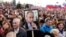 People attend a rally marking the fourth anniversary of Russia's annexation of Ukraine's Crimea region in the Black Sea port of Sevastopol, Crimea, March 14, 2018.