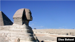 Sphinx, Abul Hawl in Arabic, the enormous statue with a man's head and a lion's body standing guard over the pyramids in Giza, outside Cairo, Egypt. (Photo: Diaa Bekheet)