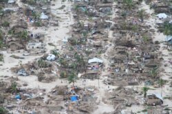 FILE - The aftermath of Cyclone Kenneth is seen in Macomia District, Cabo Delgado province, Mozambique, April 27, 2019 in this picture obtained from social media on April 28, 2019.