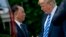 FILE - President Donald Trump shakes hands with Kim Yong Chol, former North Korean military intelligence chief, after their meeting in the Oval Office of the White House in Washington, June 1, 2018. The two also met for talks in Washington on Jan. 18, 201