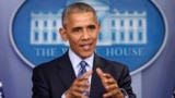 FILE - President Barack Obama speaks during a news conference in the briefing room of the White House in Washington, Dec. 16, 2016.