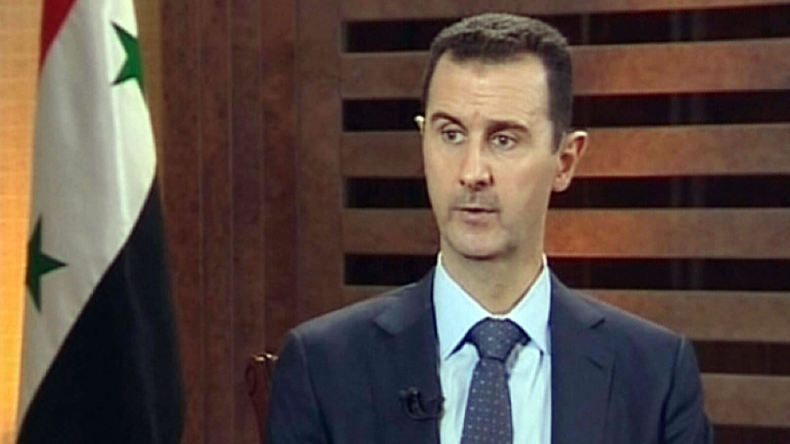 A grab from Addounia pro-regime Syrian TV shows Syrian President Bashar al-Assad speaking during an excerpt of an interview in Damascus, August 29, 2012.