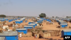 FILE - A general view of the Ourang refugee camp in Adre on December 7, 2023 where refugees fleeing the conflict in Sudan live.