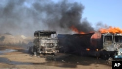 Explosion après une attaque-suicide à Maiduguri, Nigeria, 3 mars 2017.