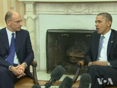 Obama, Italy's PM Discuss Economic Issues