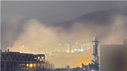 تصویر منتسب به از انفجار در حوالی مقر صدا و سیما در شمال تهران - حدود ساعت ۱۱ شب، شنبه ۸ فروردین ۱۴۰۵