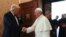 Pope Francis meets with President Donald Trump on the occasion of their private audience, at the Vatican, May 24, 2017.